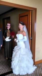 Me with Sarah in Wedding Dress